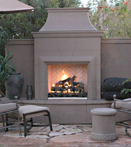 Grand Petite Cordova  Fireplace - American Fyre Designs - Outdoor Kitchens by Lighting Concepts