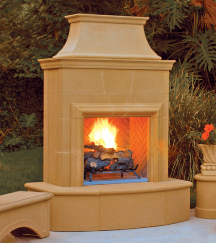 Petite Cordova  Fireplace - American Fyre Designs - Outdoor Kitchens by Lighting Concepts