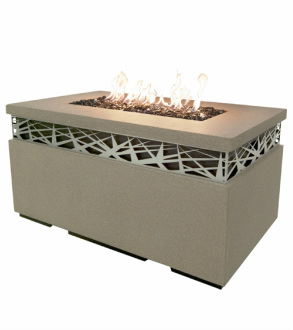 Nest Rectangle Firetable - American Fyre Designs - Outdoor Kitchens by Lighting Concepts