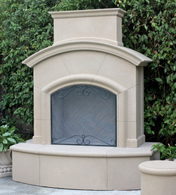 Scroll Screen for  Fireplace - American Fyre Designs - Outdoor Kitchens by Lighting Concepts