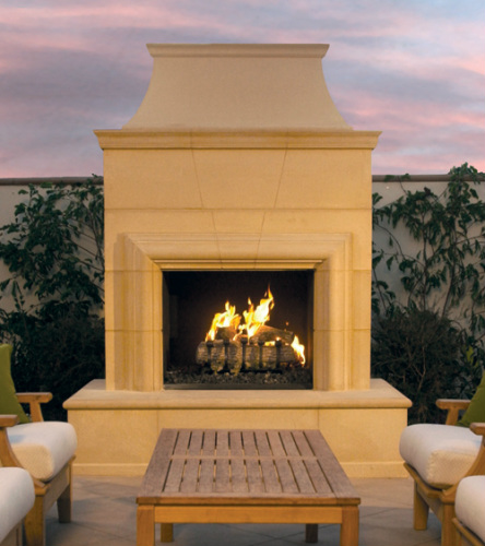 Cordova  Fireplace - American Fyre Designs - Outdoor Kitchens by Lighting Concepts